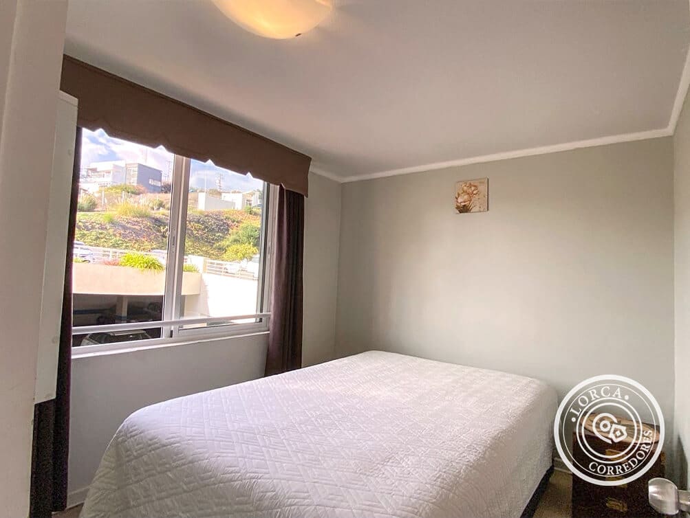 Departamento Amoblado en Arriendo Condominio Siete Mares, Sector Agua Santa, Viña del Mar — 1 Dormitorio, Gastos Comunes Incluidos