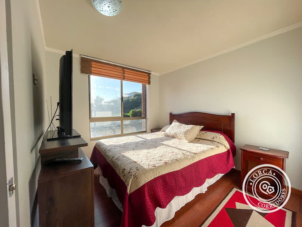 Departamento Amoblado en Arriendo Canal Beagle Viña del Mar — 3 Dormitorios con Suite, Edificio Parque Mirador