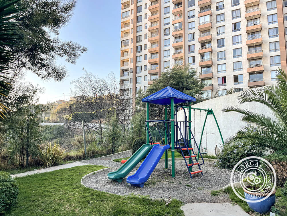 Departamento Amoblado en Arriendo Canal Beagle Viña del Mar — 3 Dormitorios con Suite, Edificio Parque Mirador