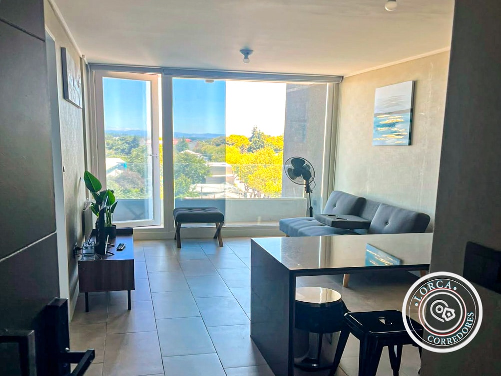 Departamento Amoblado en Arriendo Centro de Los Ángeles — 1 Dormitorio, Edificio Año 2024