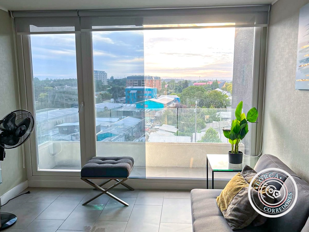Departamento Amoblado en Arriendo Centro de Los Ángeles — 1 Dormitorio, Edificio Año 2024