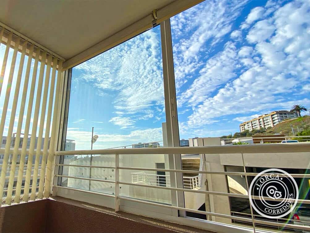 Departamento Amoblado en Arriendo Condominio Siete Mares, Sector Agua Santa, Viña del Mar — 1 Dormitorio, Gastos Comunes Incluidos