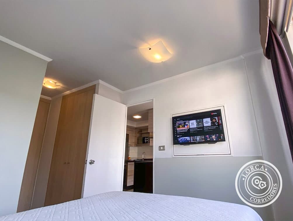 Departamento Amoblado en Arriendo Condominio Siete Mares, Sector Agua Santa, Viña del Mar — 1 Dormitorio, Gastos Comunes Incluidos