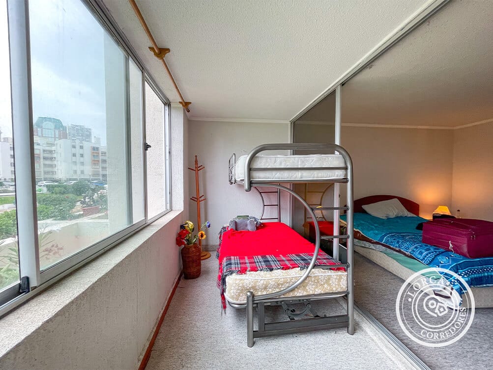 Departamento en Venta Torres del Pacífico, Sector San Martín, Viña del Mar. 1 Dormitorio, Primer Piso, UF 3.676