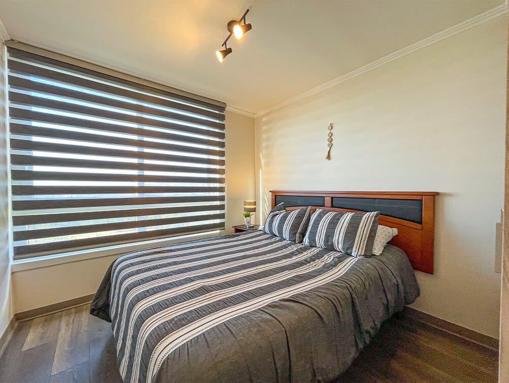 Departamento Full Amoblado en Arriendo Condominio Blanca Estela, Lomas de Montemar, Concón. Torre B, Piso 11, 3 Dormitorios, 2 Baños, Vista al Mar, Terraza Norponiente, Estacionamiento, $1.250.000