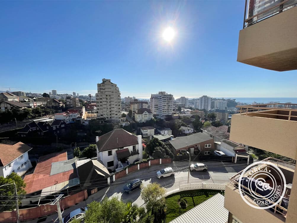 Departamento en Venta Edificio Puerto Williams, Villanelo Alto, Viña del Mar — 2 Dormitorios, 2 Baños, 68 m², Piso 5, Vista al Mar, Estacionamiento Cubierto, Bodega y Piscina, UF 4.649