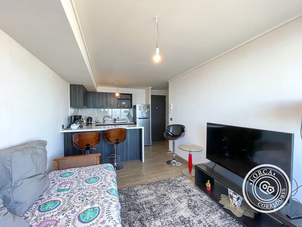 Departamento en Arriendo Sector 21 Norte, Subida Alessandri, Viña del Mar | Con o Sin Muebles, 2 Dormitorios, 1 Baño, 69 m², Piso 11, Balcón Vista Panorámica al Mar, con Estacionamiento, $600.000