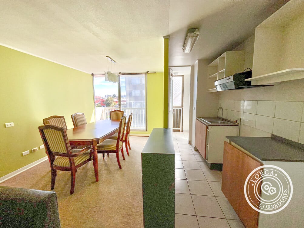 Departamento en Arriendo Condominio Piedra Real, Concepción – Semi Amoblado, 3 Dormitorios, 2 Baños, 65 m², Piso 3, Sector Hospital Clínico del Sur, $570.000