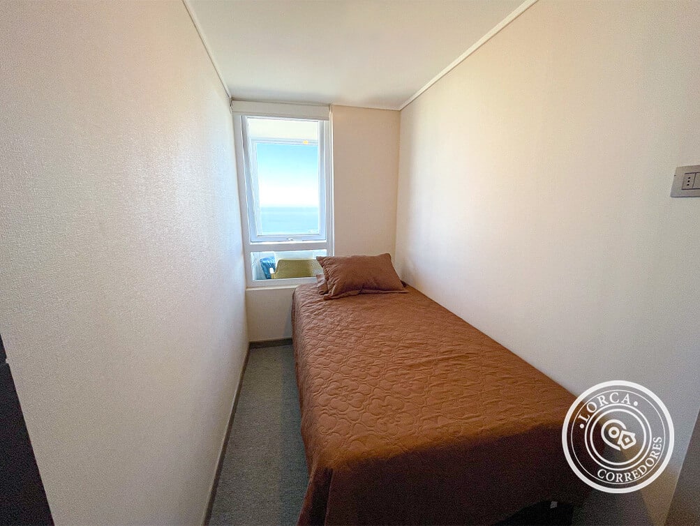 Departamento en Arriendo Sector 21 Norte, Subida Alessandri, Viña del Mar | Con o Sin Muebles, 2 Dormitorios, 1 Baño, 69 m², Piso 11, Balcón Vista Panorámica al Mar, con Estacionamiento, $600.000